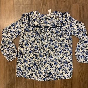 NWT Talbots Lace Trim Popover